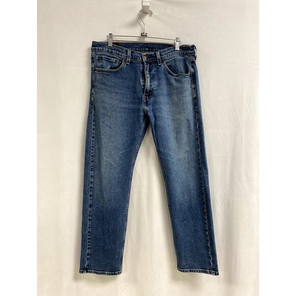 LEVI'S 505 Regular Fit Flex Stretch Jeans Straight Medium Wash Blue Men's 32x30 - Picture 1 of 11